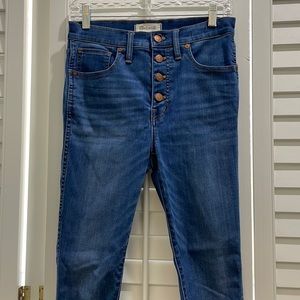 Madewell 10” high rise skinny crop Jean